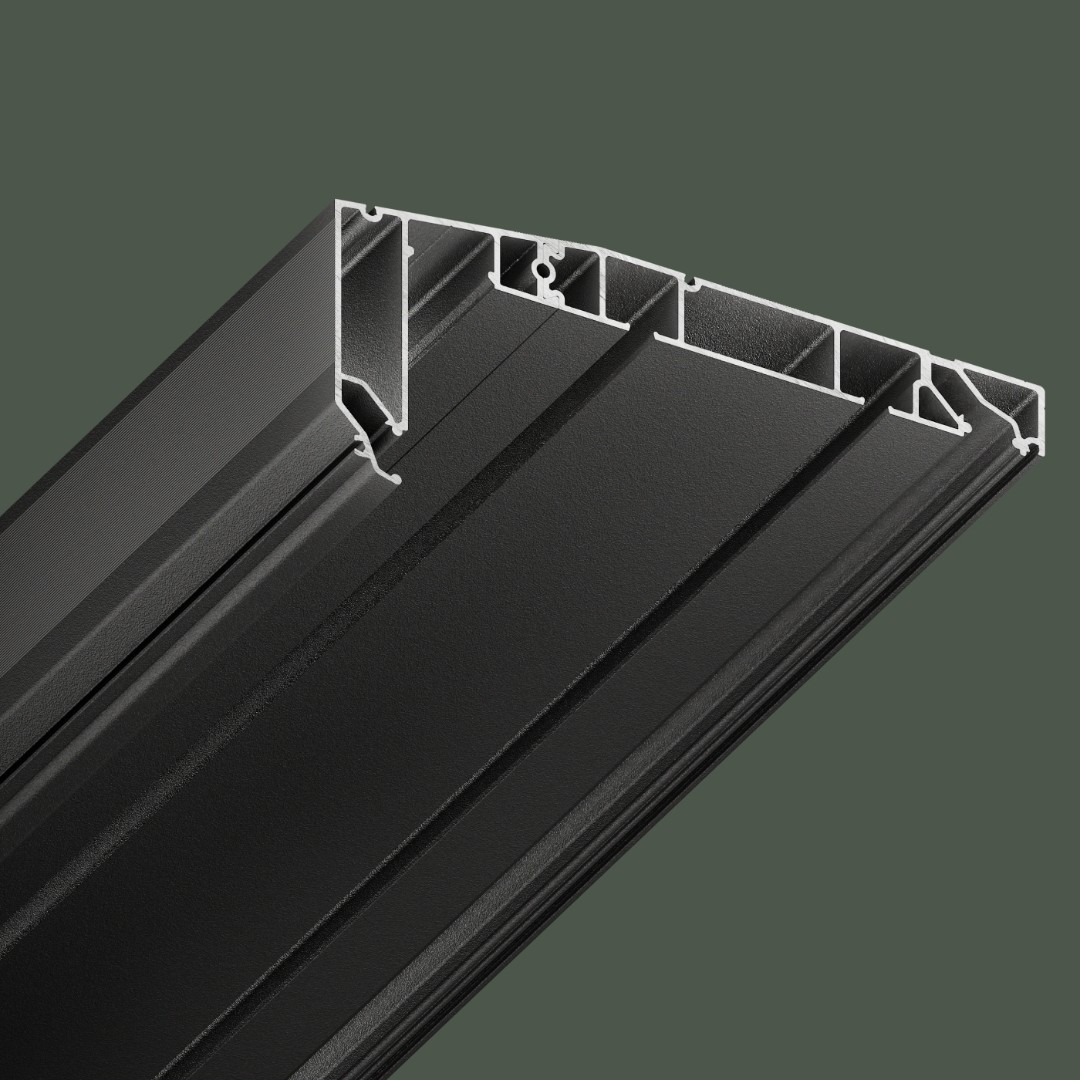 Гардина Flexy BORZZ KARNIZ P45 (ПФ 3887) П-образная 2-х рядная Черный (3,6м) 7,2 м/уп