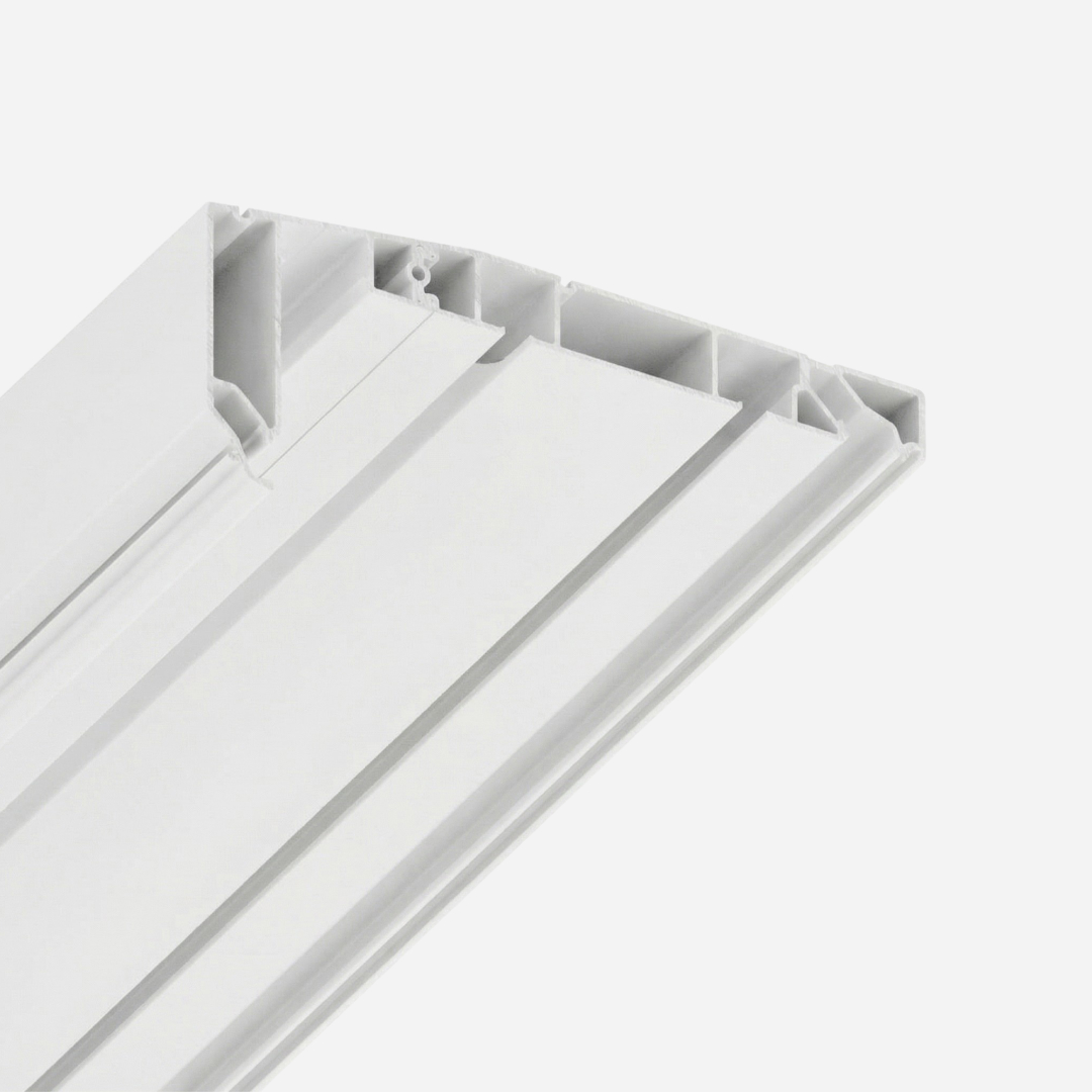 Гардина Flexy BORZZ KARNIZ (ПФ 8845) 2-х рядная с боковой заправкой Белый (2,2м)
